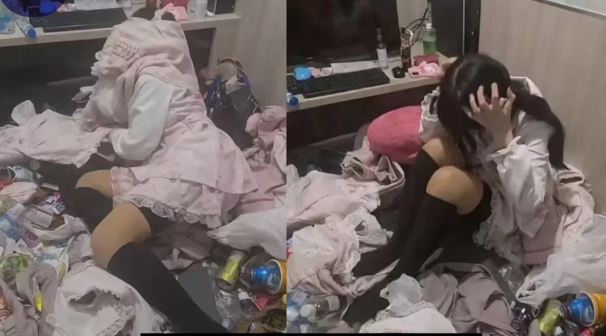 Wanita Jepang bergaya jirai-kei viral usai menawarkan 5.000 yen per jam kepada pria yang bersedia bersihkan kamarnya penuh barang dan sampah. (Dok.Threads@otaku_anime_Indonesia) 