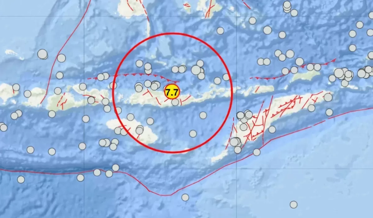 Gempa M7,7 mengguncang Nagekeo, NTT, dan memicu peringatan tsunami. Gelombang terdeteksi hingga Ende, Sikka, Labuan Bajo dan Sulsel. (Dok.BMKG)