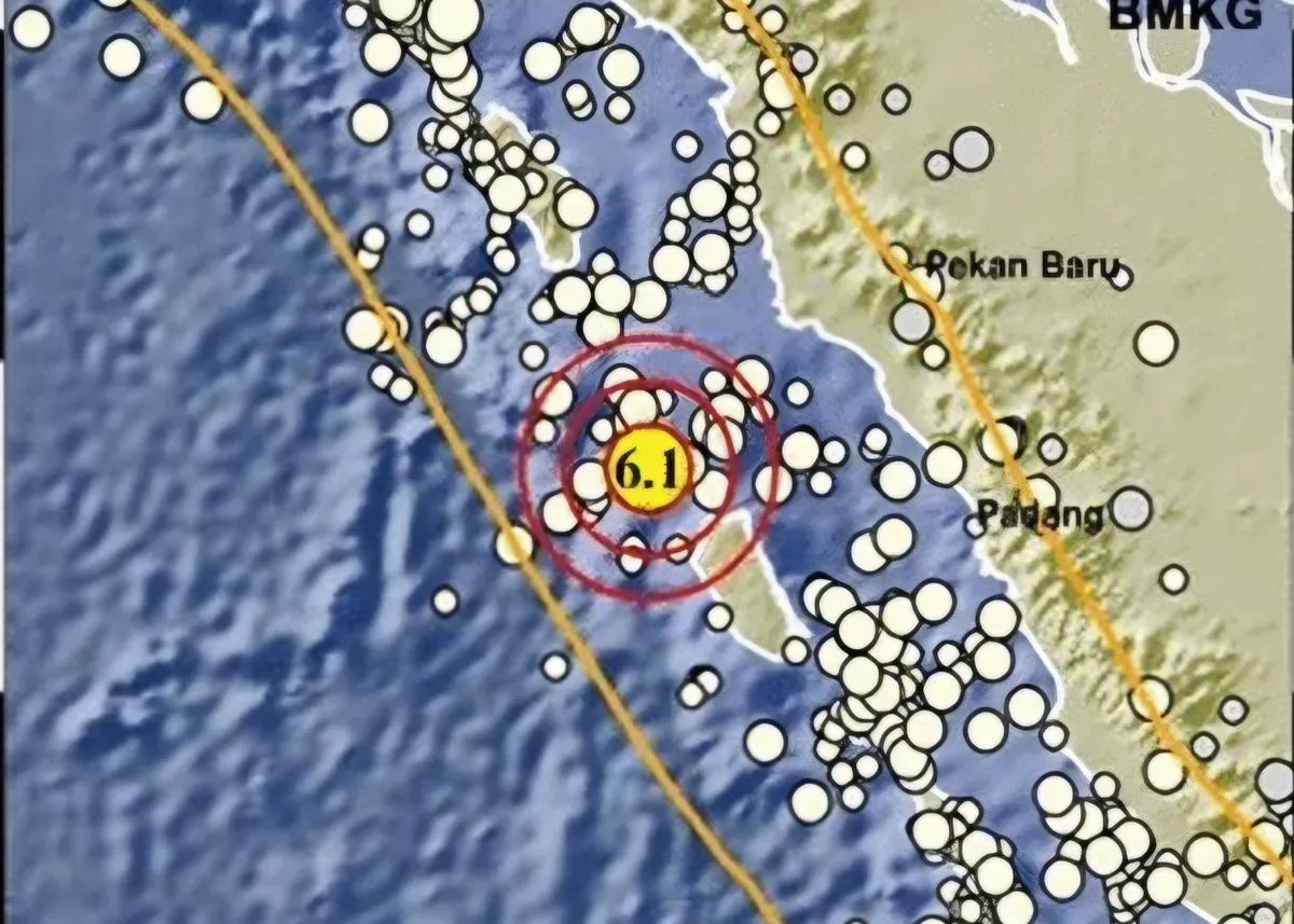 Gempa M 6,1 mengguncang Nias Selatan, Sumatra Utara, Selasa (18/8/2026). BMKG memastikan gempa tidak berpotensi tsunami. (Dok.Infobmkg)