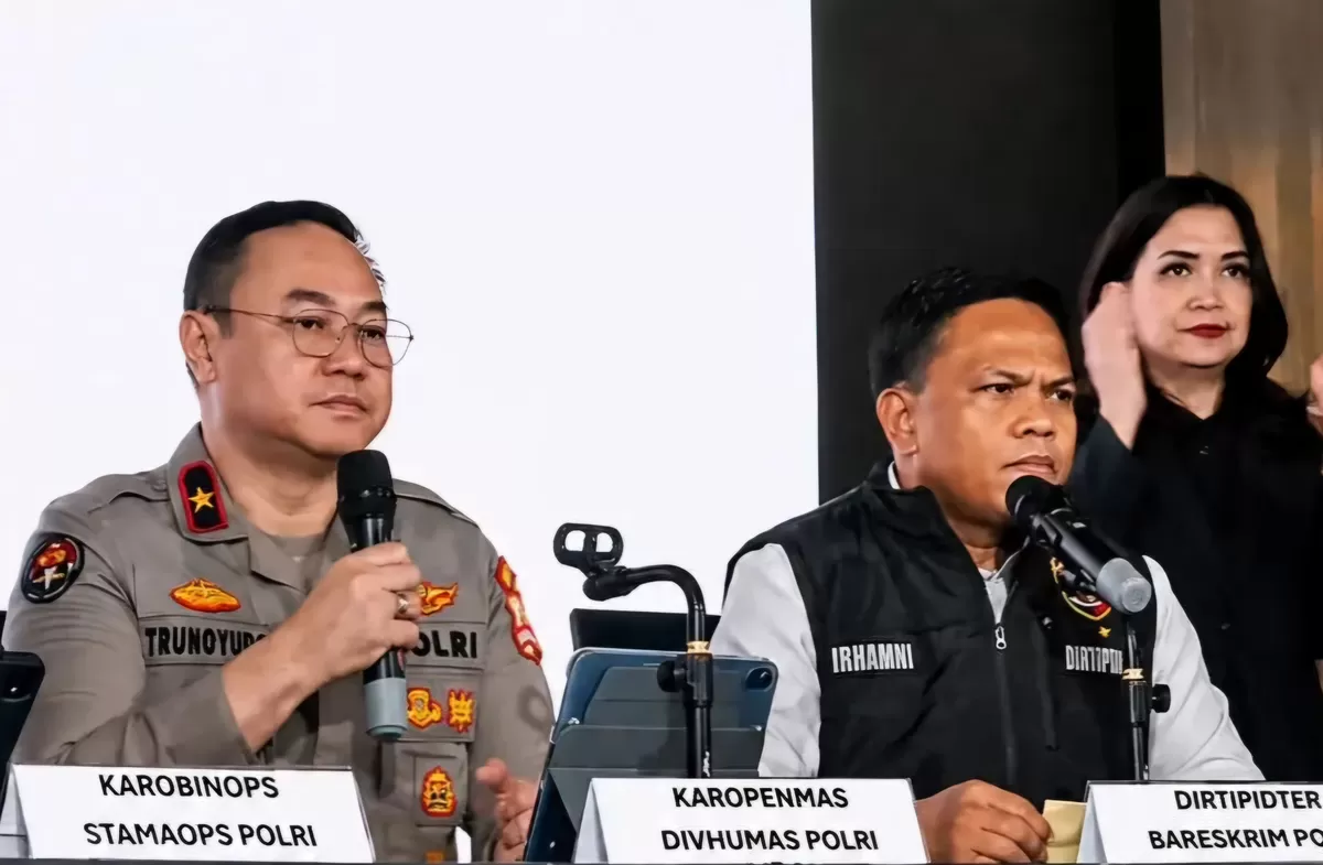Bareskrim Polri menetapkan 72 tersangka karhutla dari 89 laporan di sembilan Polda dan menelusuri aliran dana melalui PPATK. (Dok. Threads@koalisi maju Indonesia)
