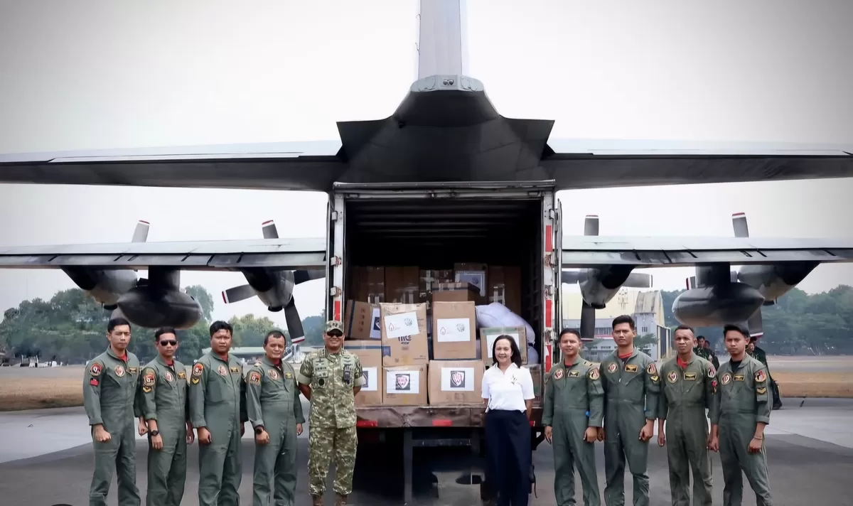 Bantuan logistik senilai donasi Rp120 juta dikirim melalui TNI AU menuju NTT untuk membantu kelompok rentan dan mendukung pemulihan.  (Dok.Instagram@Sahabat peduli Indonesia)