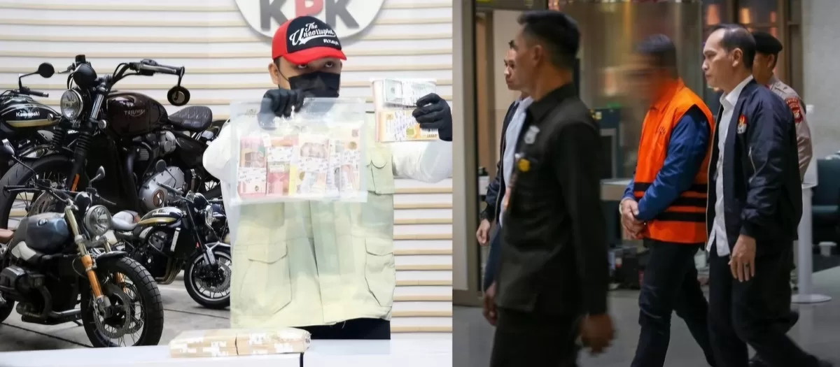 KPK menetapkan Gatot Heroe sebagai tersangka dugaan suap kepabeanan. Tiga moge dan uang Rp2,8 miliar turut disita. (Dok.Instagram@official.kpk)