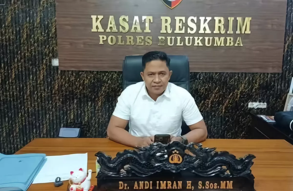 FOTO: Tampak AKP Dr. Andi Imran Hamid, M.M. Tercatat lima bulan memimpin Satreskrim Polres Bulukumba dengan sejumlah prestasi pengungkapan kasus usai meniti karier di berbagai daerah di Sulsel. (Dok.Humas Polres Bulukumba)