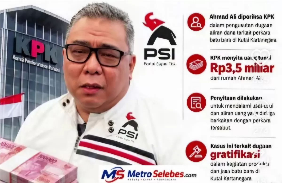 Menyoroti KPK menyita Rp3,5 miliar dari rumah Ahmad Ali dalam perkara dugaan gratifikasi batu bara. PSI sebut kasus terjadi sebelum gabung PSI. (Dok.Instagram@gerakan_politik)