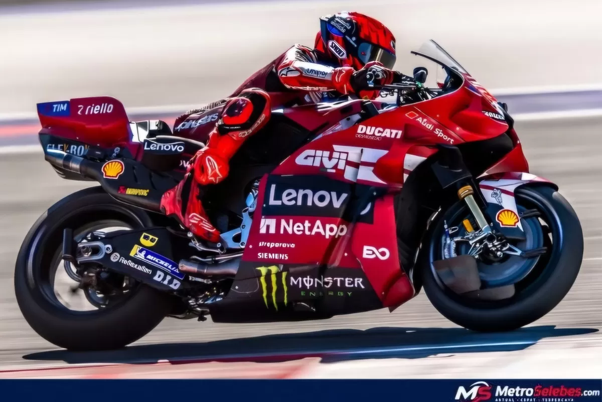 Marc Marquez melempem di MotoGP Austria 2026 akibat ban belakang kaku dan masalah rem depan yang sempat kehilangan tekanan. (Dok.Ducaticorse)