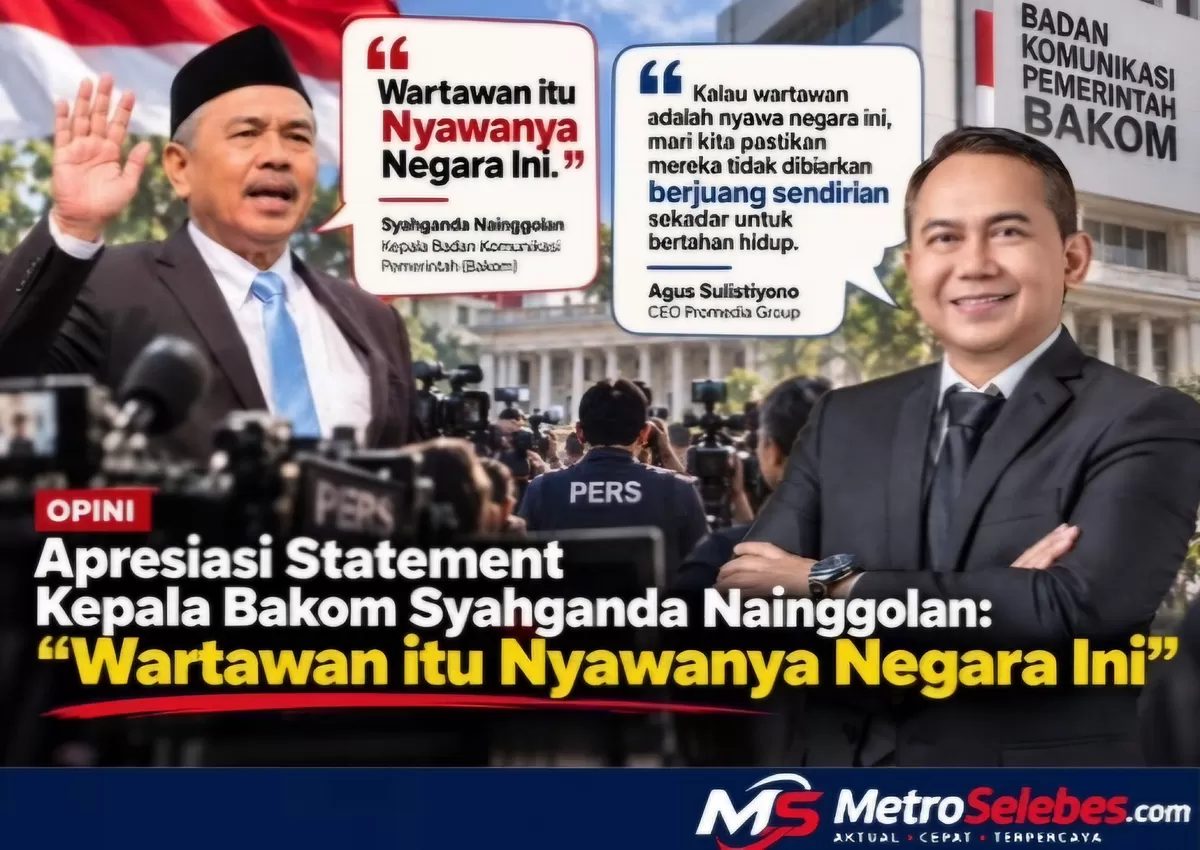 Kepala Bakom Syahganda Nainggolan menjadi sorotan setelah menyebut wartawan sebagai &ldquo;nyawa negara&rdquo;, di tengah tantangan ekonomi yang dihadapi industri pers. (Dok.Promedia)