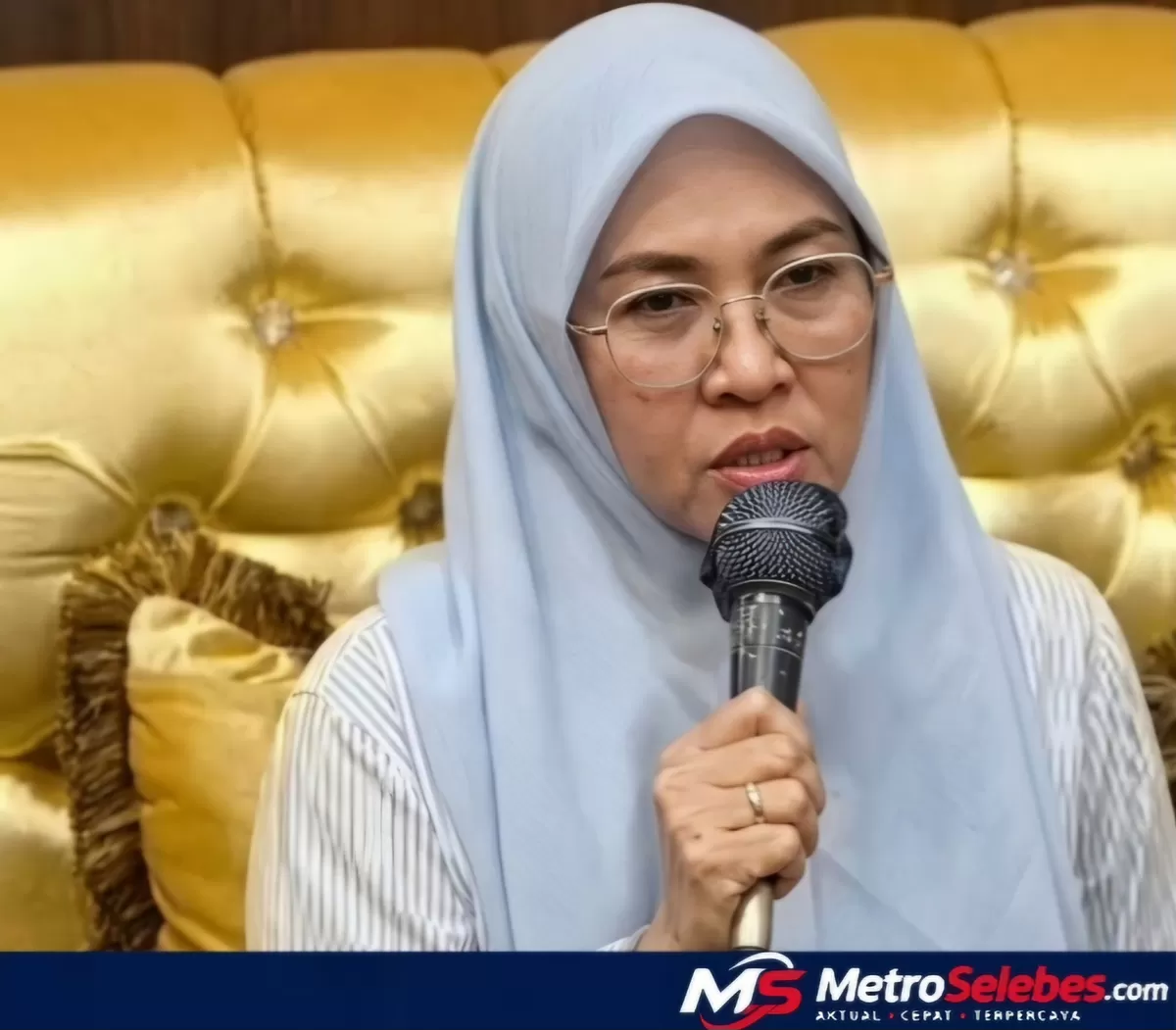 Bupati Gowa Sitti Husniah Talenrang menyampaikan tanggapan terkait putusan MA dan dugaan sabotase surat hak tanggapannya. (Dok. Mesia Indonesia)