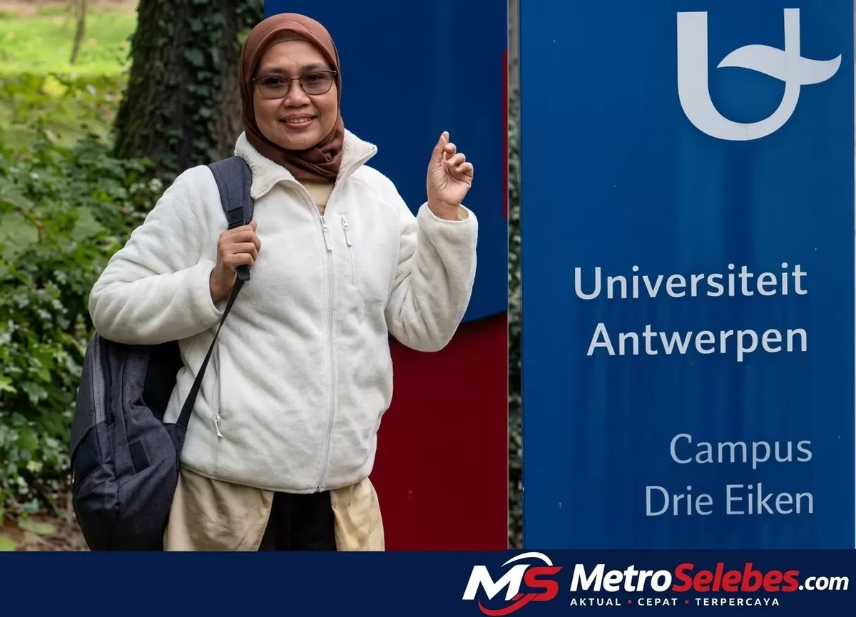 Tanpak Prof. Nadiarti saat berada di kampus Antwerp, ia memaparkan riset ikan di daerah tangkapan air Danau Matano melalui pendekatan environmental DNA dalam forum akademik University of Antwerp, Belgia, 15 Oktober 2026. (Dok.Prof. Nadiarti)