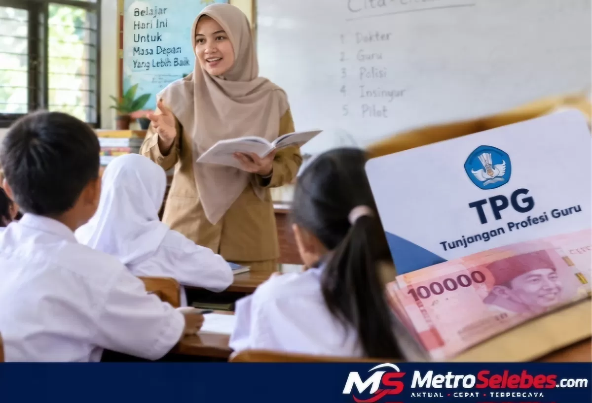Ilustrasi guru non-ASN saat menjalankan kegiatan belajar mengajar. Kemendikdasmen menargetkan pencairan TPG bagi penerima yang memenuhi persyaratan rampung maksimal pekan depan. (Dok.MetroSelebes.com/Ilustrasi)
