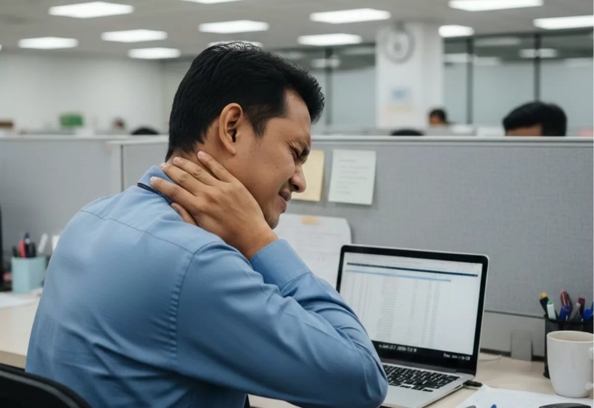 Waspadai ketika kamu alami gejal-gejala yang membuat kamu tidak bisa mikir pekerjaan lagi. (Pejuangkantoran.com/Made with Google AI)