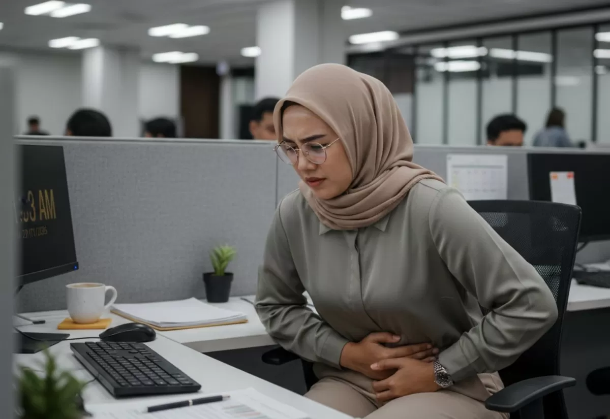 Kenali perbedaan gejala sakit GERD dan maag sejak awal. (Pejuangkantoran.com/Made with Google AI)