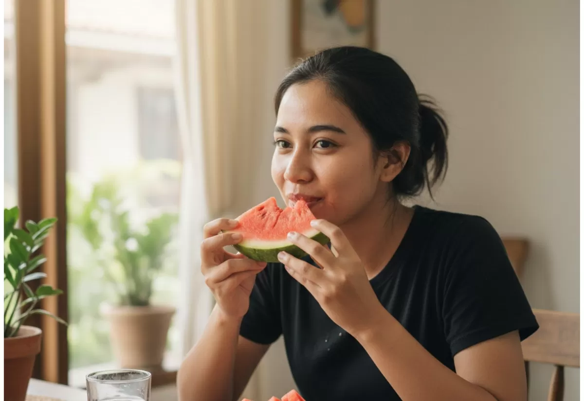 Ada sejumlah makanan dan minuman yang bisa meringankan namun juga ada yang meringankan GERD. (Pejuangkantoran.com/Made with Google AI)