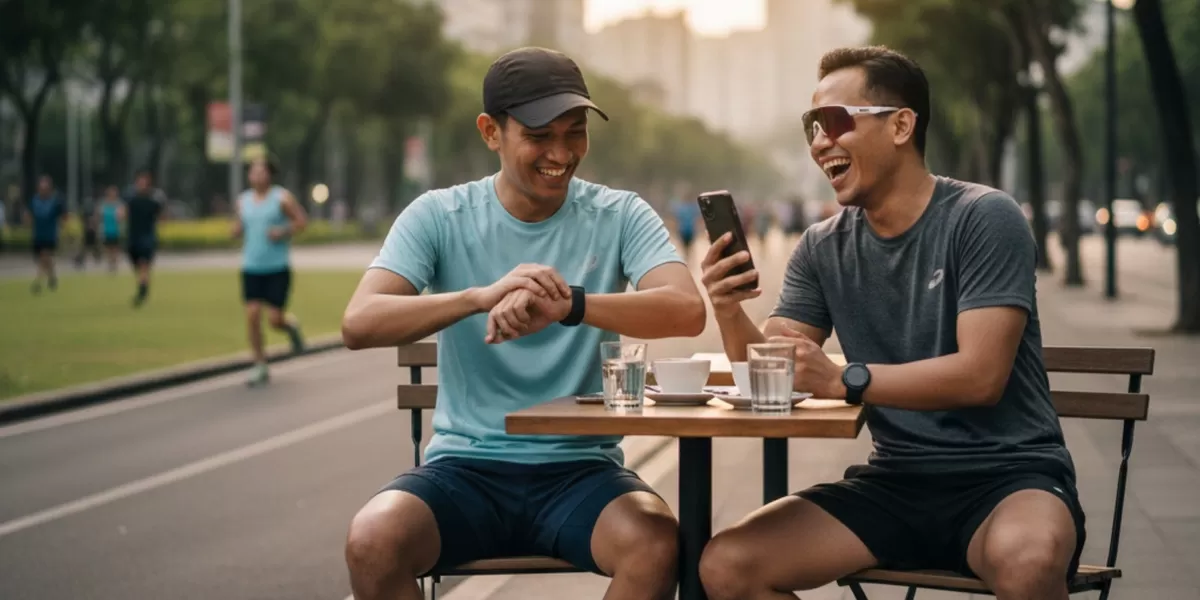 Manfaatkan catatan di Garmin dan Strava sesuai dengan keunggulan masing-masing. (Pejuangkantoran.com/Made with Google AI)