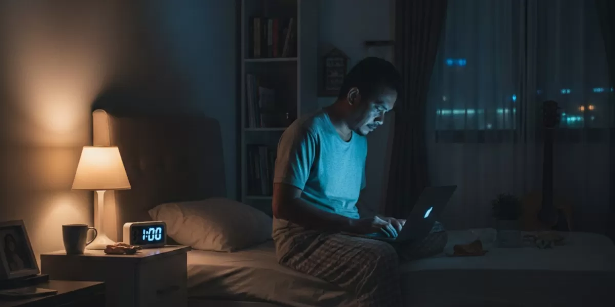 Ada sejumlah kebiasaan buruk, termasuk begadang, yang jika dilakukan terus-menerus bisa memicu gagal ginjal kronis. (Pejuangkantoran.com/Made with Google AI)