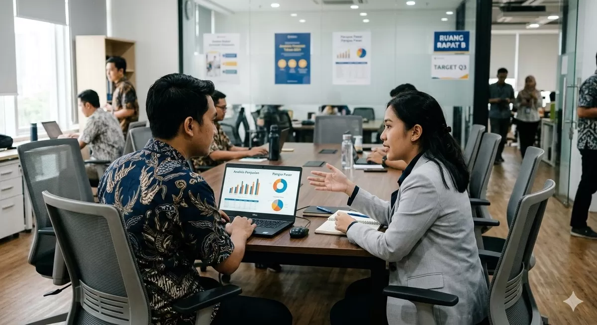 Ilustrasi foto: PT SMART Tbk membuka lowongan bagi yang punya kemampuan analitis kuat untuk posisi Key Account Analyst. (Pejuangkantoran.com/Made with Google AI)