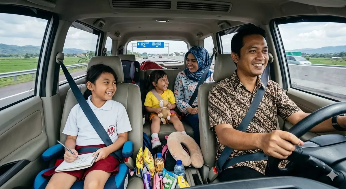 Salah satu kunci penting saat mudik melalui Tol Trans Jawa adalah waktu. (Pejuangkantoran.com/Made with Google AI)