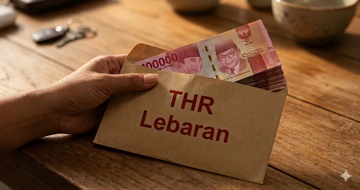 Ilustrasi: THR Lebaran akan tetap dikenakan potongan pajak PPh 21. (PejuangKantoran.com/Made with Google AI)