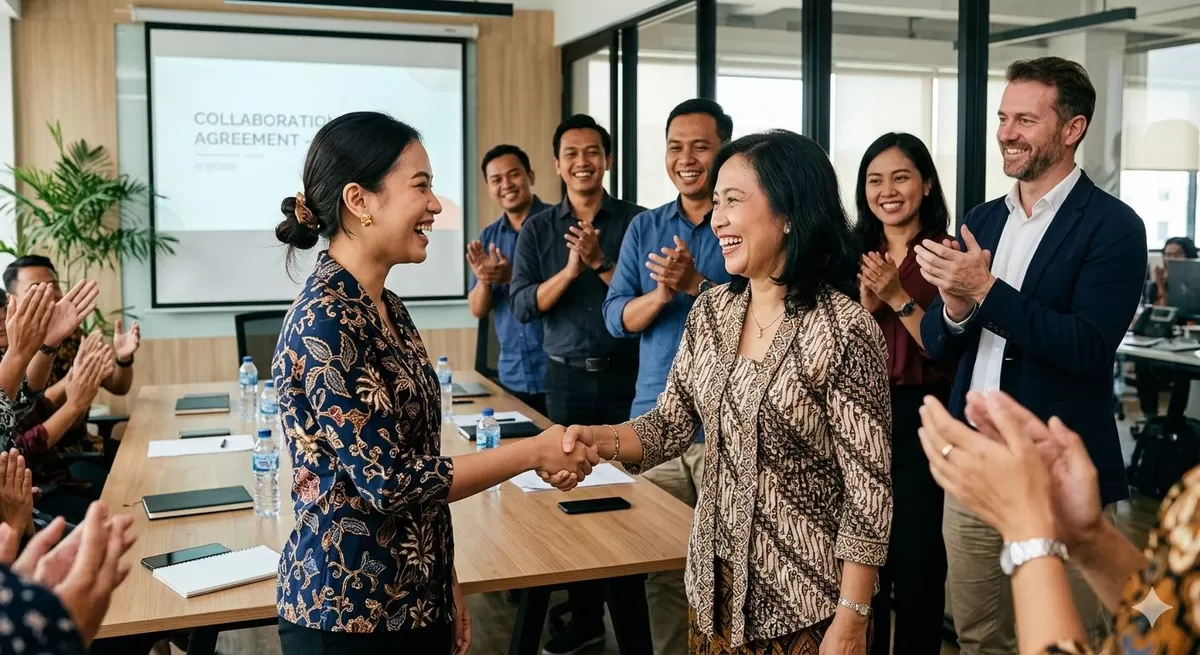 Ilsutrasi: Ketika kamu berhasil melakukan managing up dengan efektif, maka itu juga bisa membantu membuka peluang kariermu lebih lebar. (Pejuangkantoran.com/Made with Google AI)