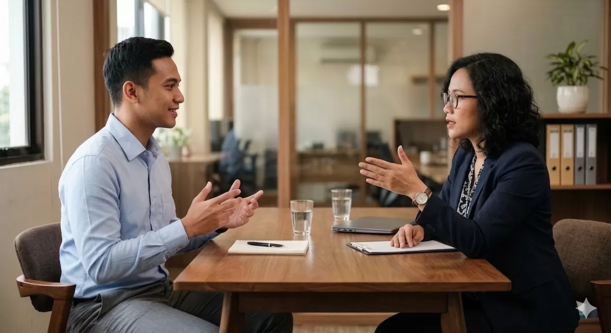 Ketika mendapatkan tawaran gaji dengan catatan final offer, jangan terima mentah-mentah. Lakukan strategi berikut ini! (Pejuangkantoran.com/Made with Google AI)