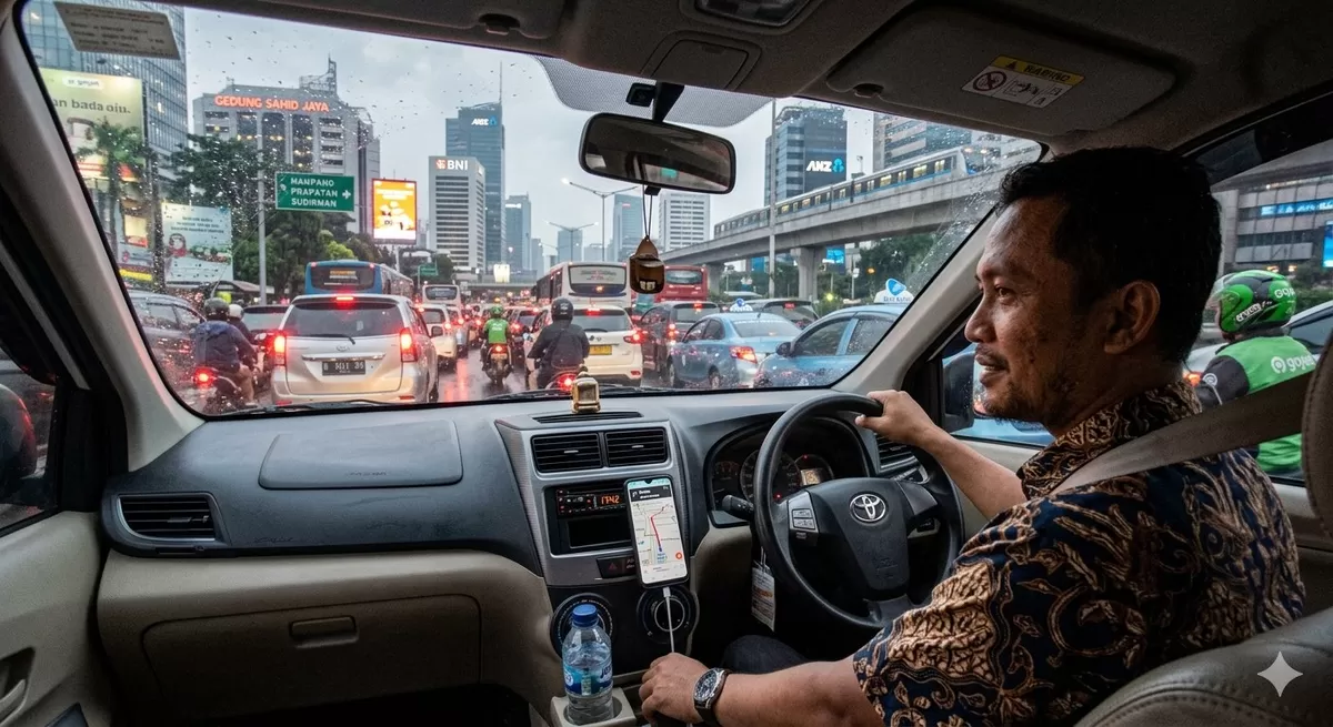 Gunakan cara mengemudi eco-driving agar hemat BBM sehingga tak terlalu khawatir dengan kenaikan harga BBM. (Pejuangkantoran.com/Made with Google AI)