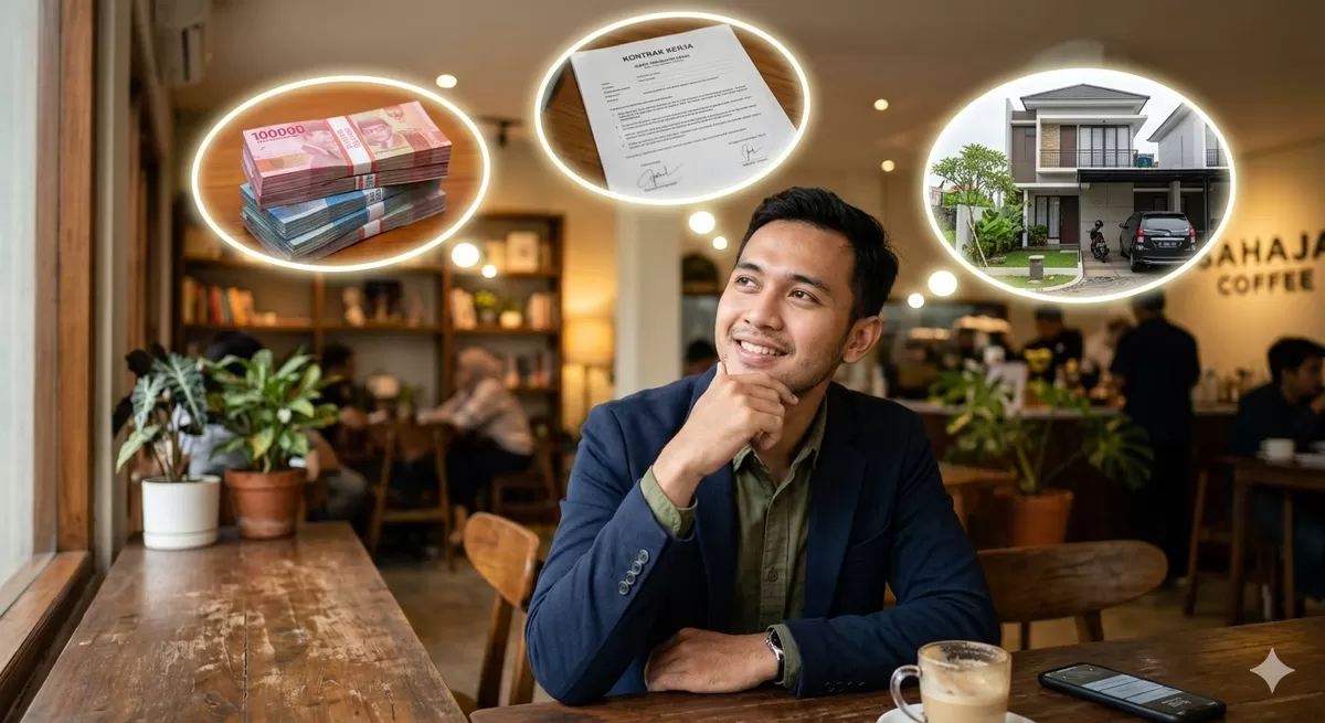 Tenaga kerja kontrak sebaiknya melakukan strategi roadmap finansial untuk jangka waktu 1-3 tahun berikut ini. (Pejuangkantoran.com/Made with Google AI)