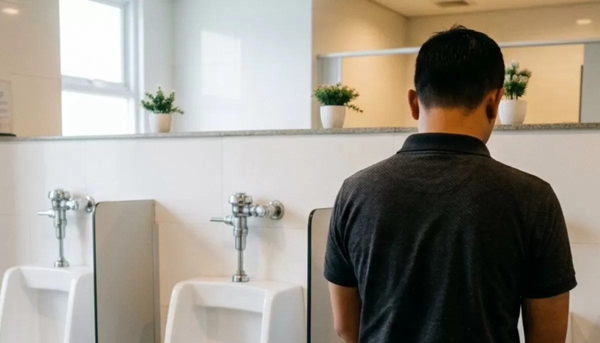 Perhatikan urin kamu saat buang air kecil, ada sejumlah indikasi yang menunjukkan  tubuh kamu sehat atau tidak. (Pejuangkantoran.com/Made with Google AI)