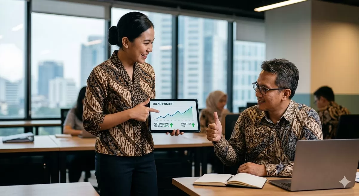 Dalam membangun trust, salah satu pilar yang harus dipenuhi adalah kosnisten antara ucapan dan tindakan. (Pejuangkantoran.com/Made with Google AI)