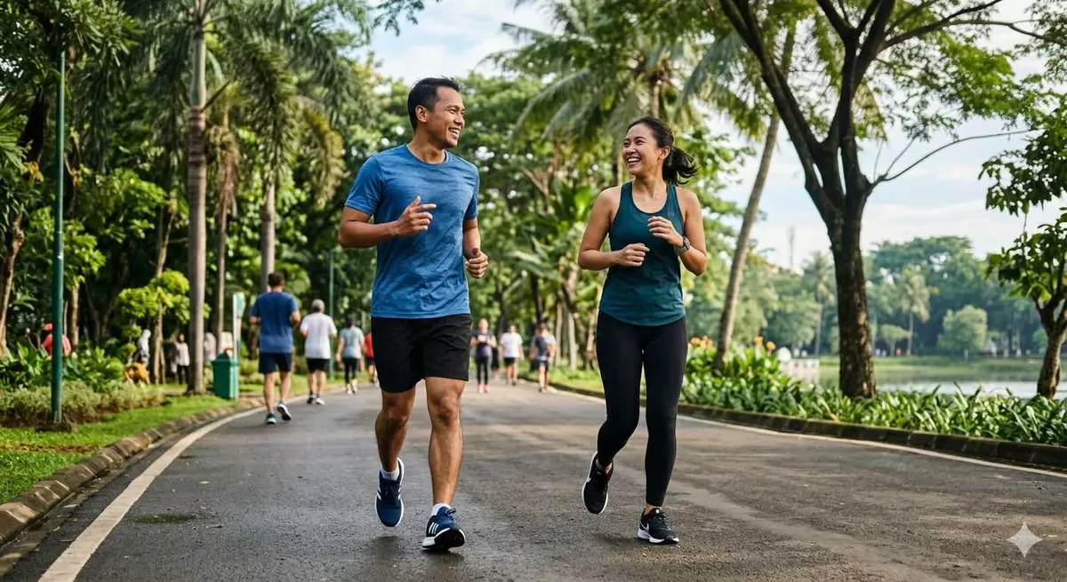 Tak hanya bermanfaat untuk performa lari, VO2max juga bermanfaat bagi kebugaran dan kesehatan tubuh. (Pejuangkantoran.com/Made with Google AI)