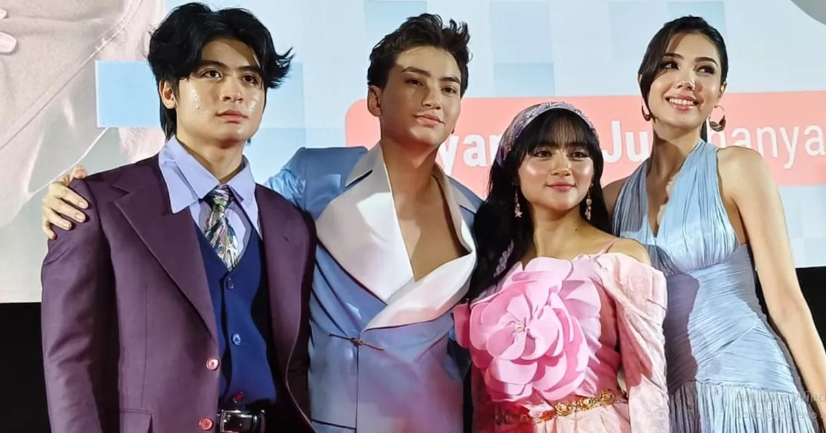 Dari kiri: Rayensyah Rassya, Gabriel Harun Giroux, Nayla Purnama, dan Lea Ciarachel, saat pemutaran perdana series Di Luar Nurul. (PejuangKantoran.com/Syanne Susita)