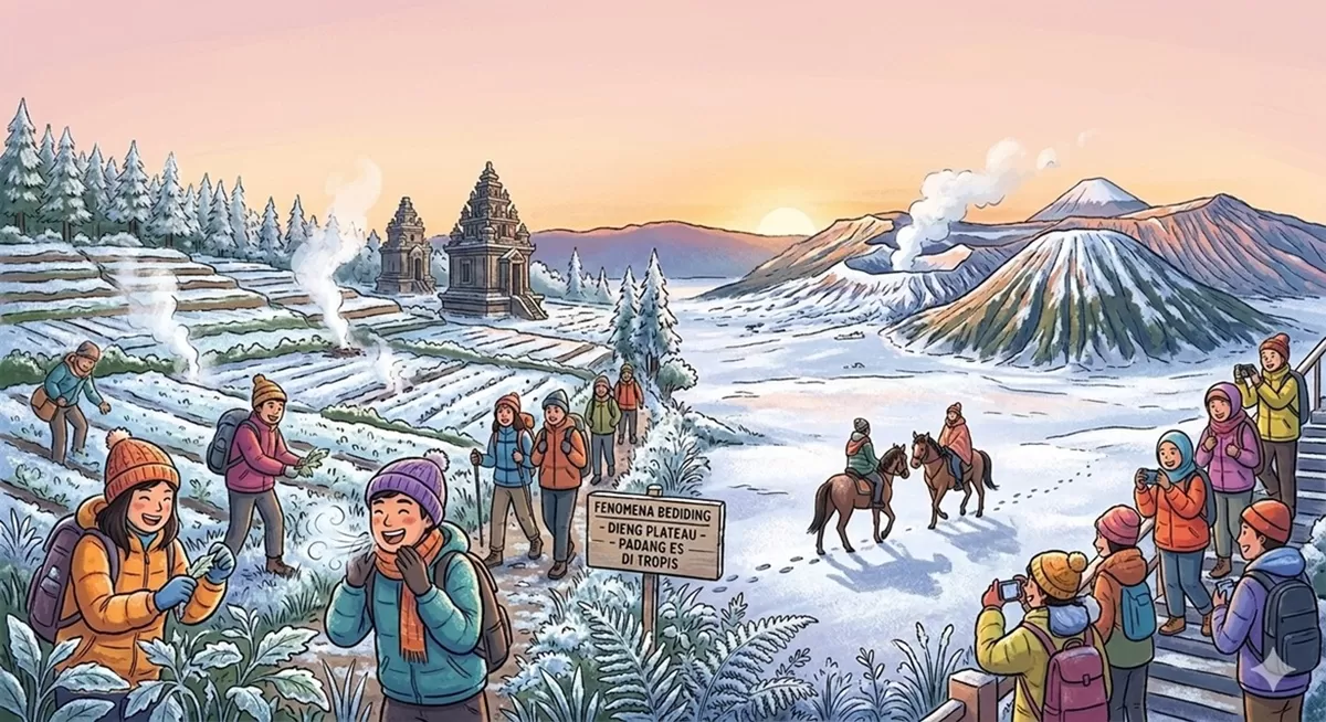 Ilustrasi terkait Fenomena Bediding Menjadi Hal yang Menarik Karena Terjadi di Negara Tropis (goggle gemini)