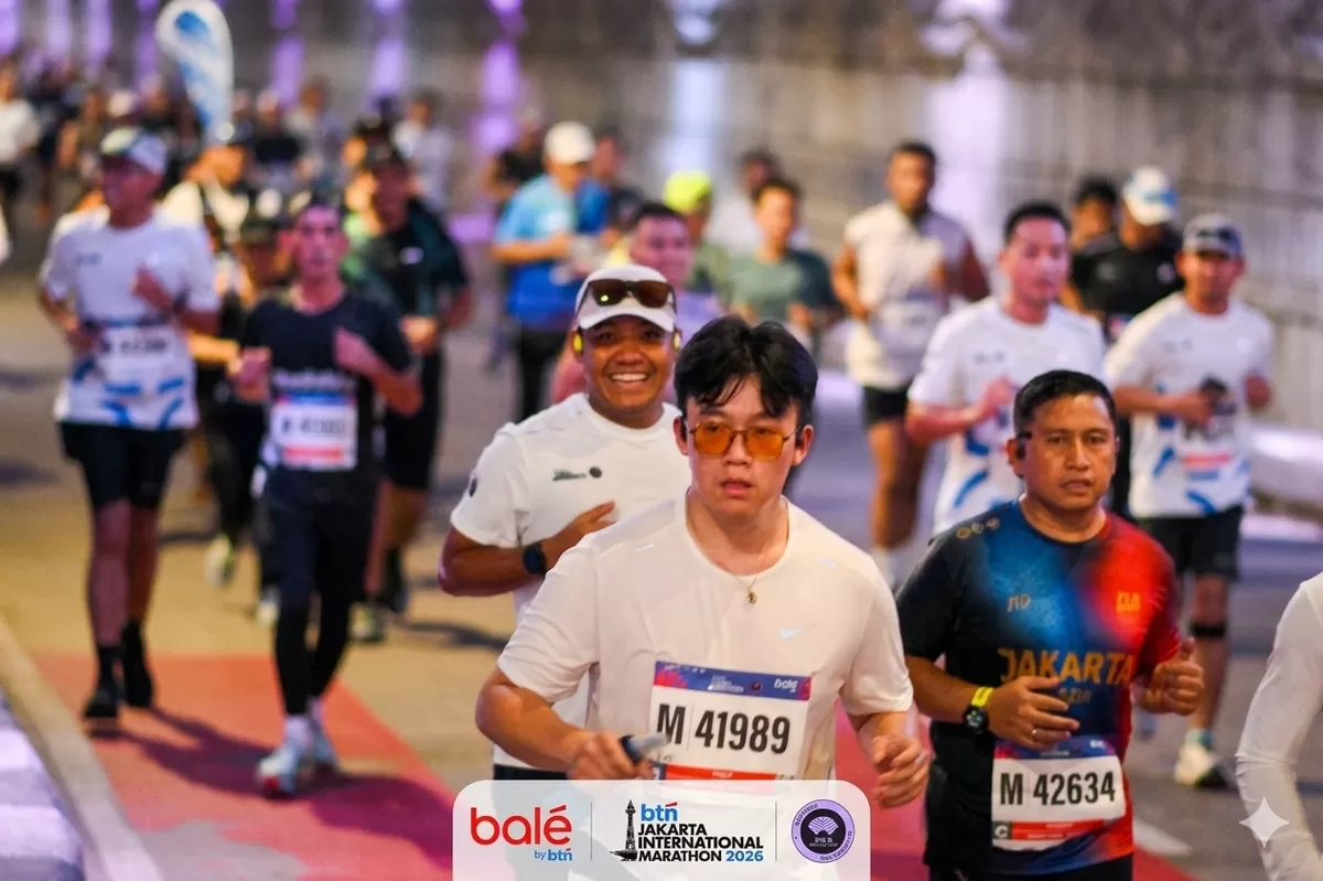 Sebagian peserta yang ambil bagian pada gelaran BTN Jakarta International Marathon  2026. Untuk berlari jarak jauh apalagi dalam kondisi pertandingan, keputusan DNF (Did Not Finish) bukanlah aib.  (Dok. BTN)