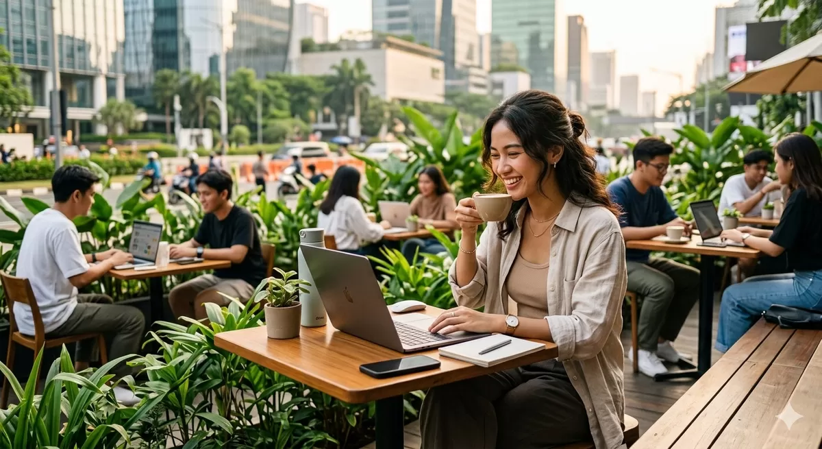 Buat Gen Z karir korporat bukan lagi yang mereka kejar. Gen Z seperti kita mencari ketenangan supaya tidak stress kerja. (Pejuang Kantoran/Google Gemini)