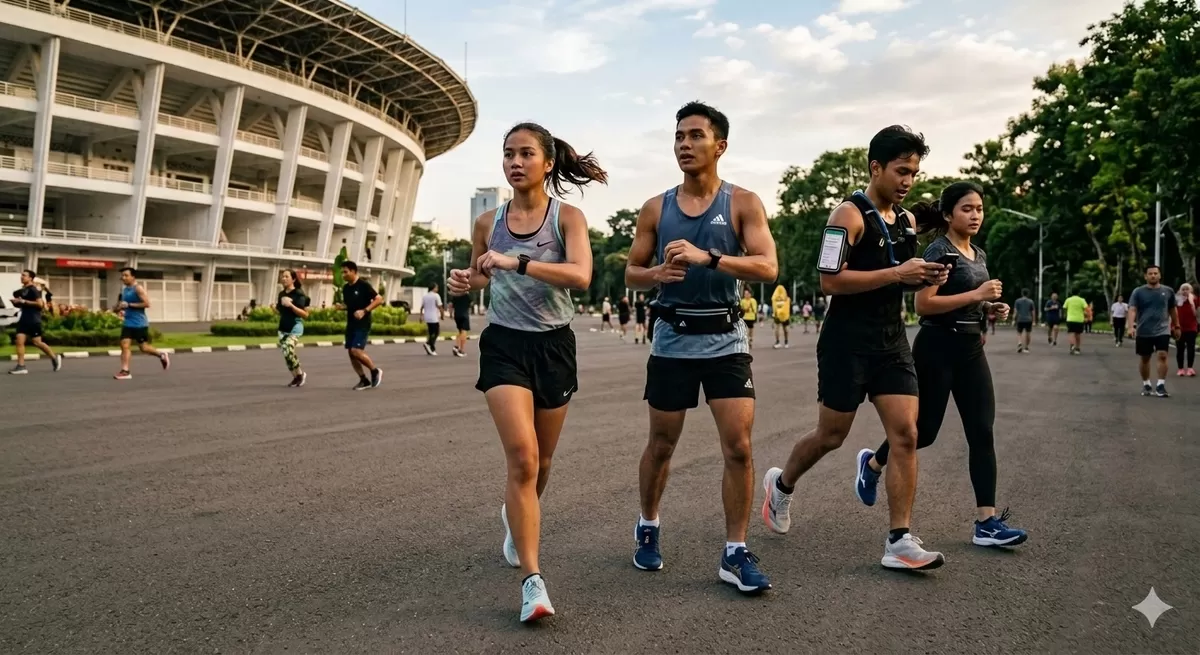 Latihan dengan program yang jelas akan membantu kamu mendapatkan hasil terbaik kala melakukan debut kompetisi lari pertama kamu. (Pejuang Kantoran/Google Gemini)