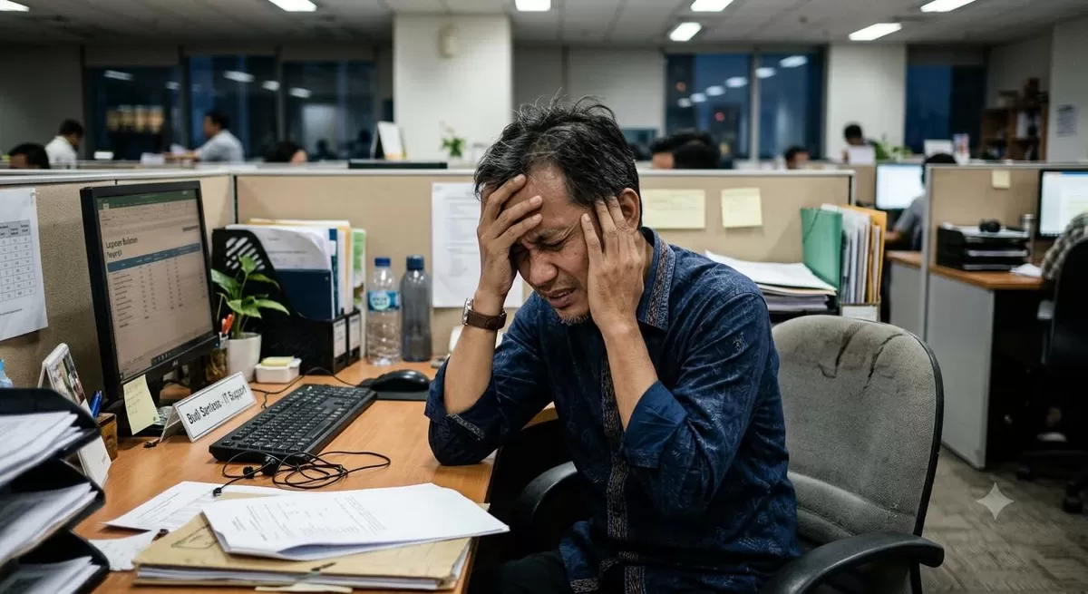 Perilaku sering berbohong bisa berpengaruh pada kesehatan mental yang tidak bisa disepelekan. (Pejuangkantoran.com/Made with Google AI)