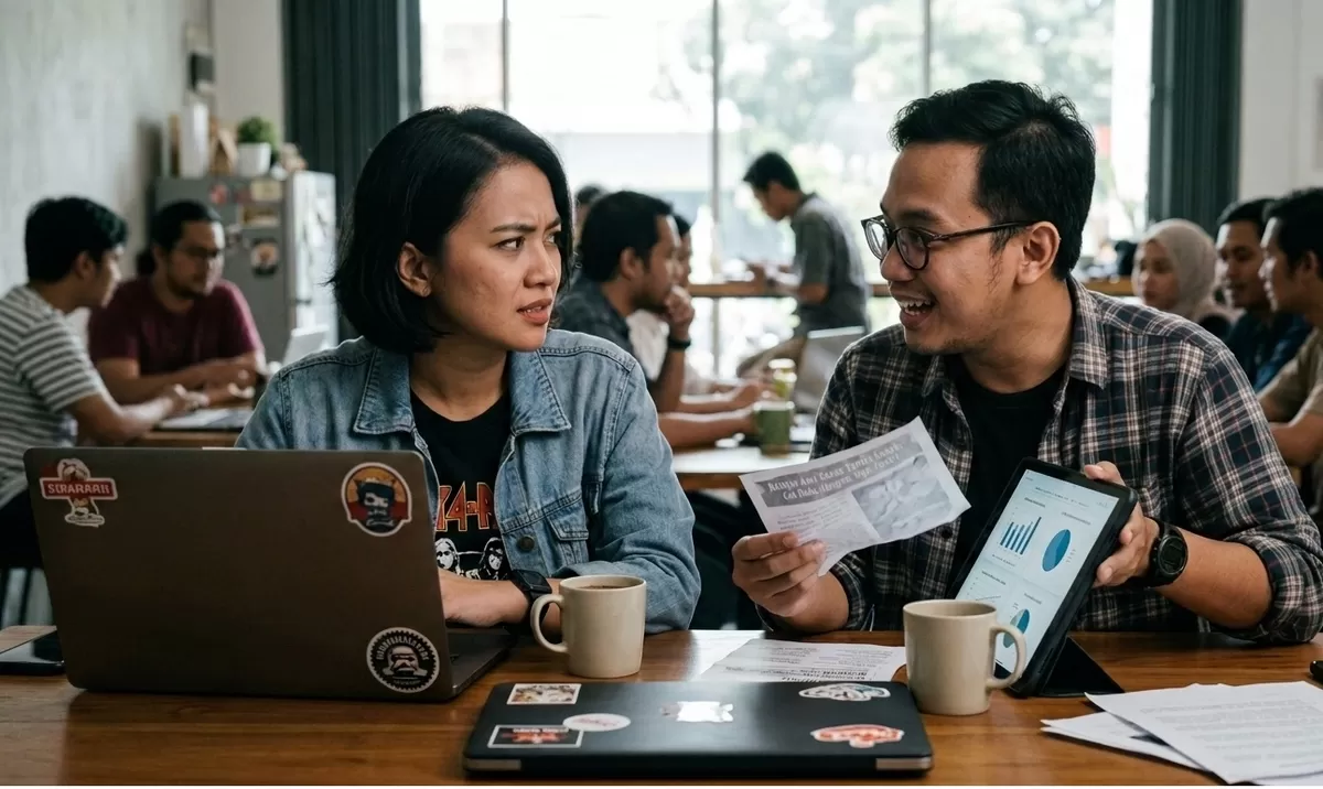 Bekacara dari kasus Tantri Kotak memperlakukan ajakan side job dengan profesional akan menghindari kita dari kejadian nggak terduga, atau malah tertipu hanya jadi proyek tahnk you.  (PejuangKantoran/Google Gemini)