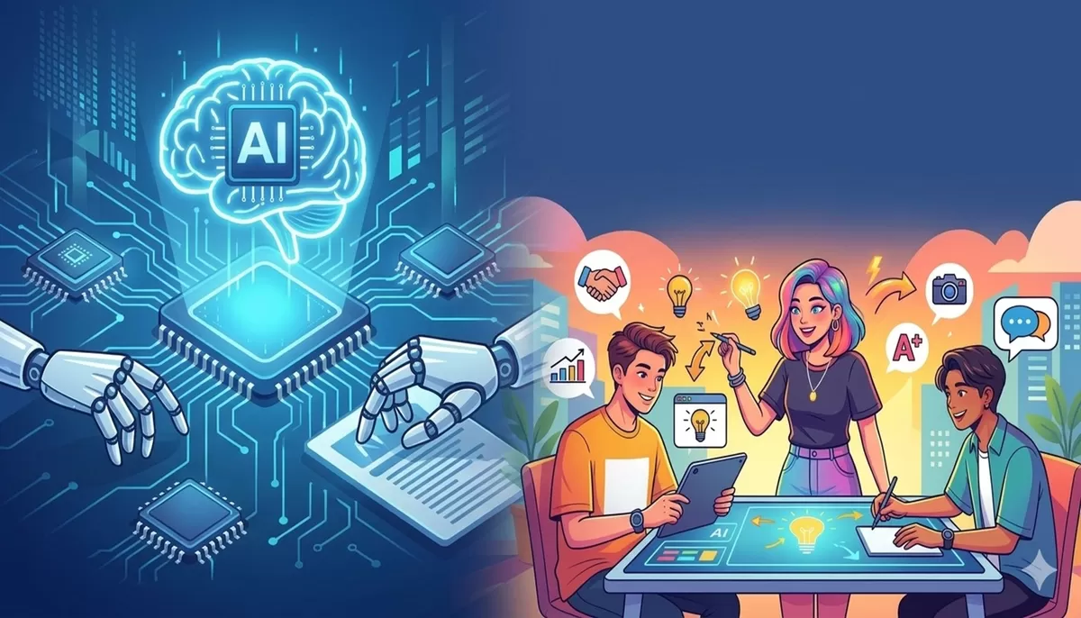 Buat Gen Z, Kecerdasan Buatan Bukanlah Ancaman. Gen Z tahu Kecerdasan Buatan adalah Kawan Baru yang Harus Dimengerti (Pekerja Kantoran/Google Gemini)