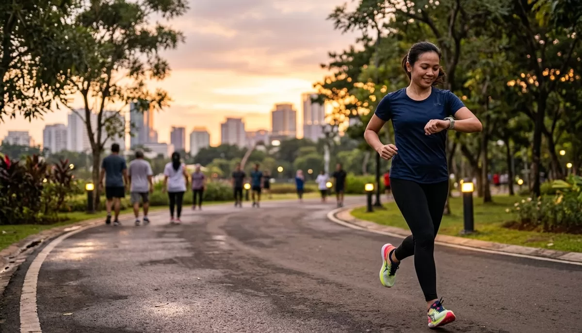 Berlari dengan target waktu punya manfaat yang lebih baik, dibandingkan berlari dengan fokus pada jarak. Apalagi ketika kita memiliki target tertentu seperti persiapan race atau ingin mencapai personal best. (Pejuang Kantoran/Google Gemini)