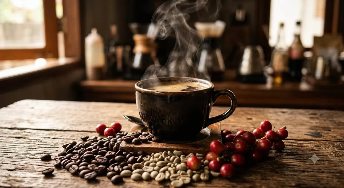 Empat jenis kopi yang sebaiknya kamu tahu. (Pejuangkantoran.com/Made with Google AI)