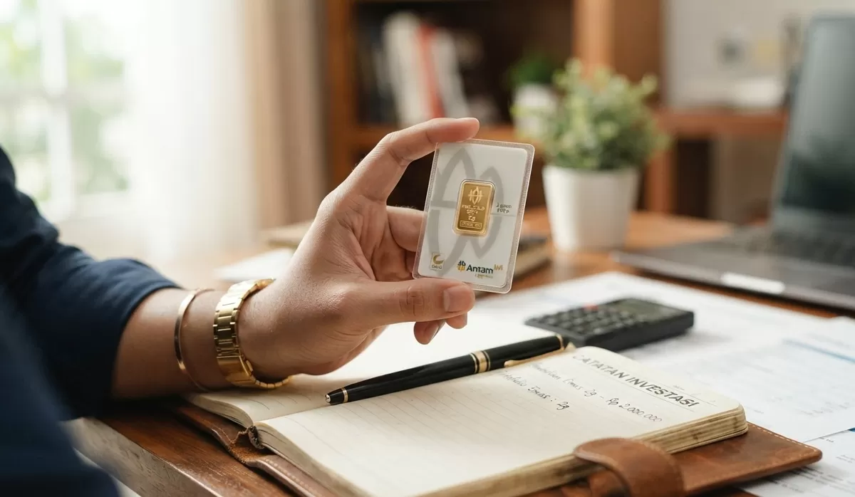 Investasi emas gramasi rendah (1-2 gram), bisa jadi pilihan di tengah kondisi ekonomi yang tidak menentu. Harga beli yang murah dan harga jual yang cenderung mengalami kenaikan bisa menjadi instrument investasi baru.  (Pejuang Kantoran/Google Gemini)