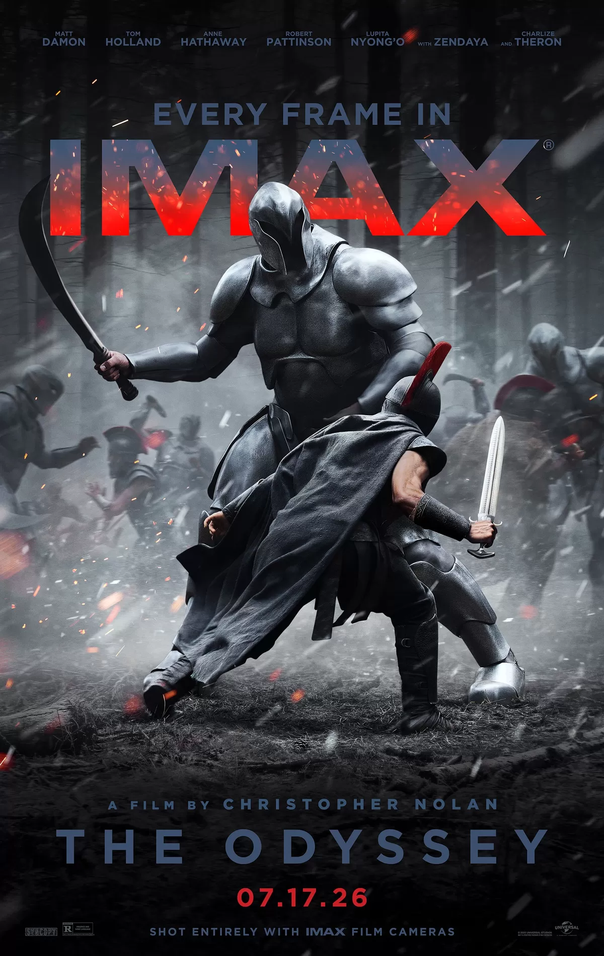 The Odyssey sedang tayang di Indonesia. Diangkat dari perjalanan panjang Odysseus setelah perang Troya. Wajib ditonton di layar IMAX.  (odysseymovie.com)