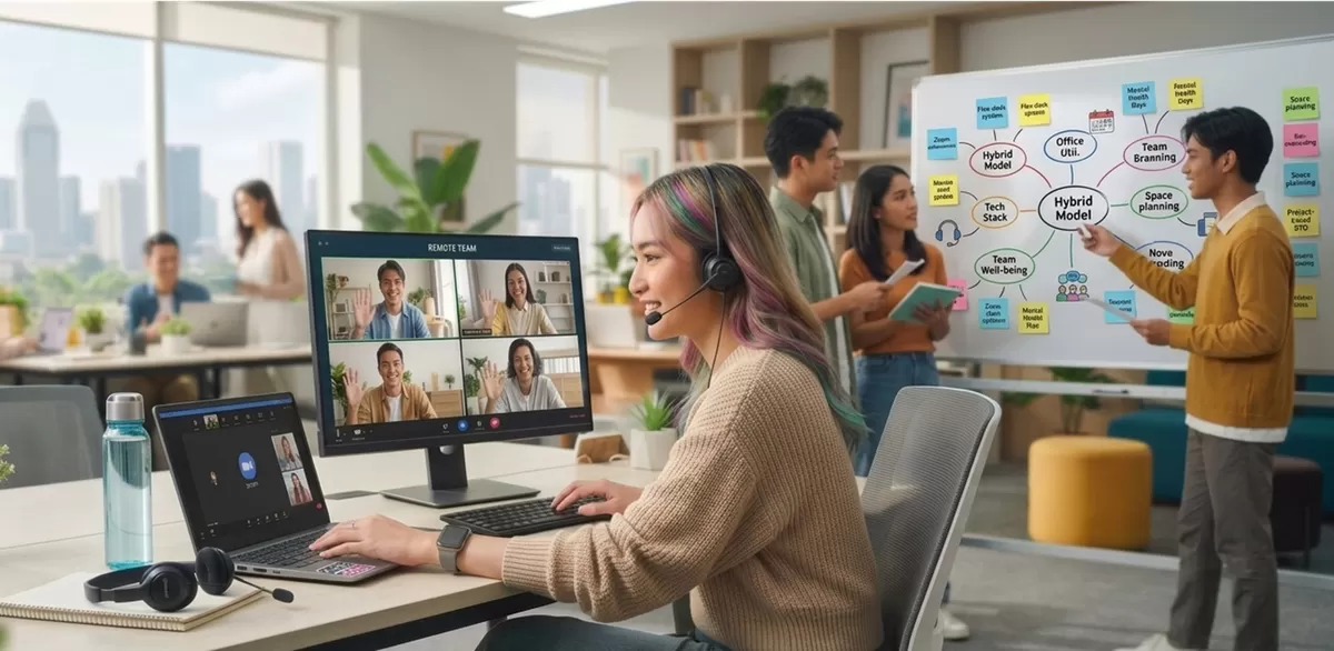 Ilustrasi Gen Z bekerja di kantor. Tren Return to Office (RTO) menjadi dilema tersendiri buat karyawan Gen Z, yang dambakan jam kerja fleksibel. Perlu strategi khusus untuk menerapkan kebijakan RTO. (Pejuang Kantoran/Google Gemini)