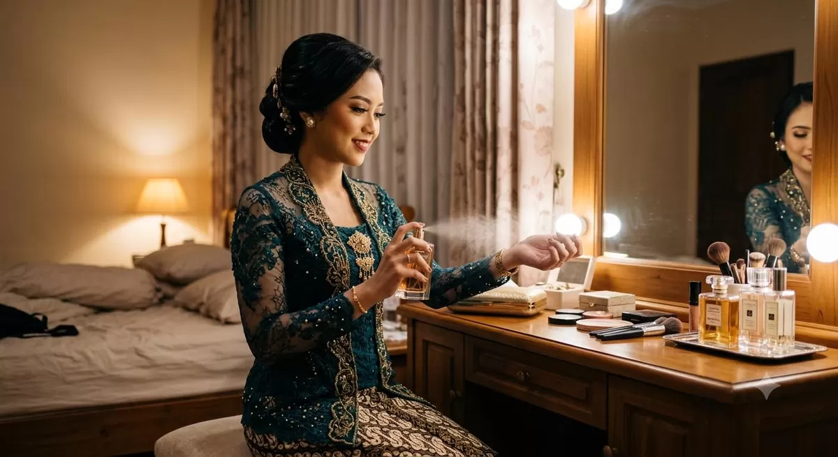 Ada sejumlah kesalahan dalam memakai parfum yang mungkin tidak kamu sadari. (Pejuangkantoran.com/Made with Google AI)