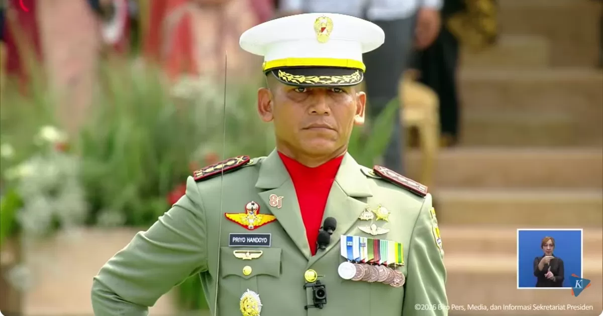 Komandan Kodim 0733/Kota Semarang, Kolonel Inf Priyo Handoyo,  terpilih sebagai Komandan Upacara HUT ke-81 Kemerdekaan RI. (Youtube KompasTV)