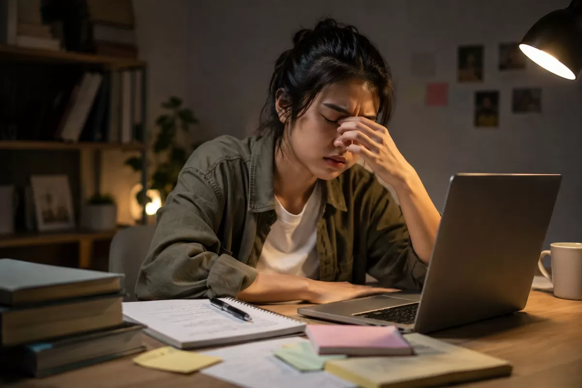 Mental fatigue adalah kondisi ketika seseorang merasa lelah secara kognitif setelah terus menggunakan kemampuan mentalnya dalam waktu lama.  Mental fatigue lebih berkaitan dengan kemampuan otak untuk berkonsentrasi, mengambil keputusan, memproses informasi, dan mempertahankan perhatian. (Generate by AI/PejuangKantoran.com )