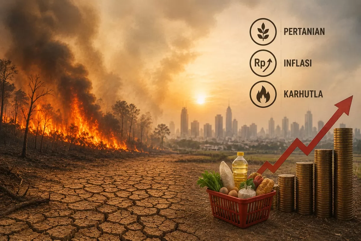 El Ni&ntilde;o Godzilla yang melanda Indonesia bukan sekadar persoalan cuaca panas dan musim kemarau lebih panjang. Tetapi juga bisa menjadi tekanan baru bagi pertanian, harga pangan, energi, hingga aktivitas ekonomi. (Generate by AI/PejuangKantoran.com)