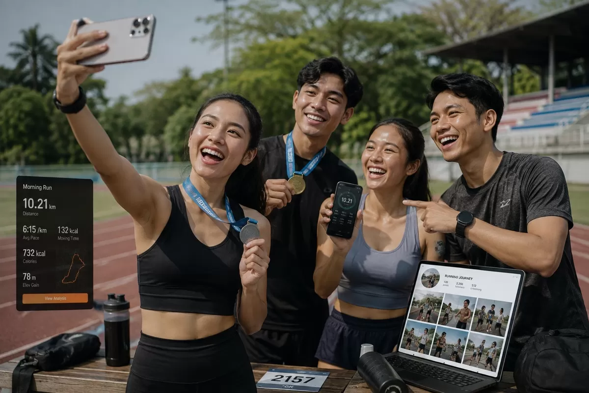 Semakin banyak anak muda mulai melihat kebugaran sebagai cara membangun strength, stamina, energi, serta body confidence agar tubuh terasa lebih kuat dan siap menjalani aktivitas sehari-hari. (Generate by AI/PejuangKantoran.com)
