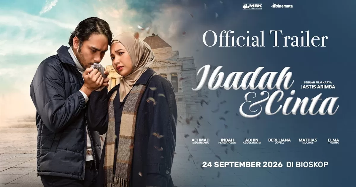 Film "ibadah dan Cinta" yang dibintangi Achmad Megantara dan Indah Permatasari mengangkat kisah dinamika pasangan dengan pandangan agama yang berbeda.  (Youtube @cinema21)