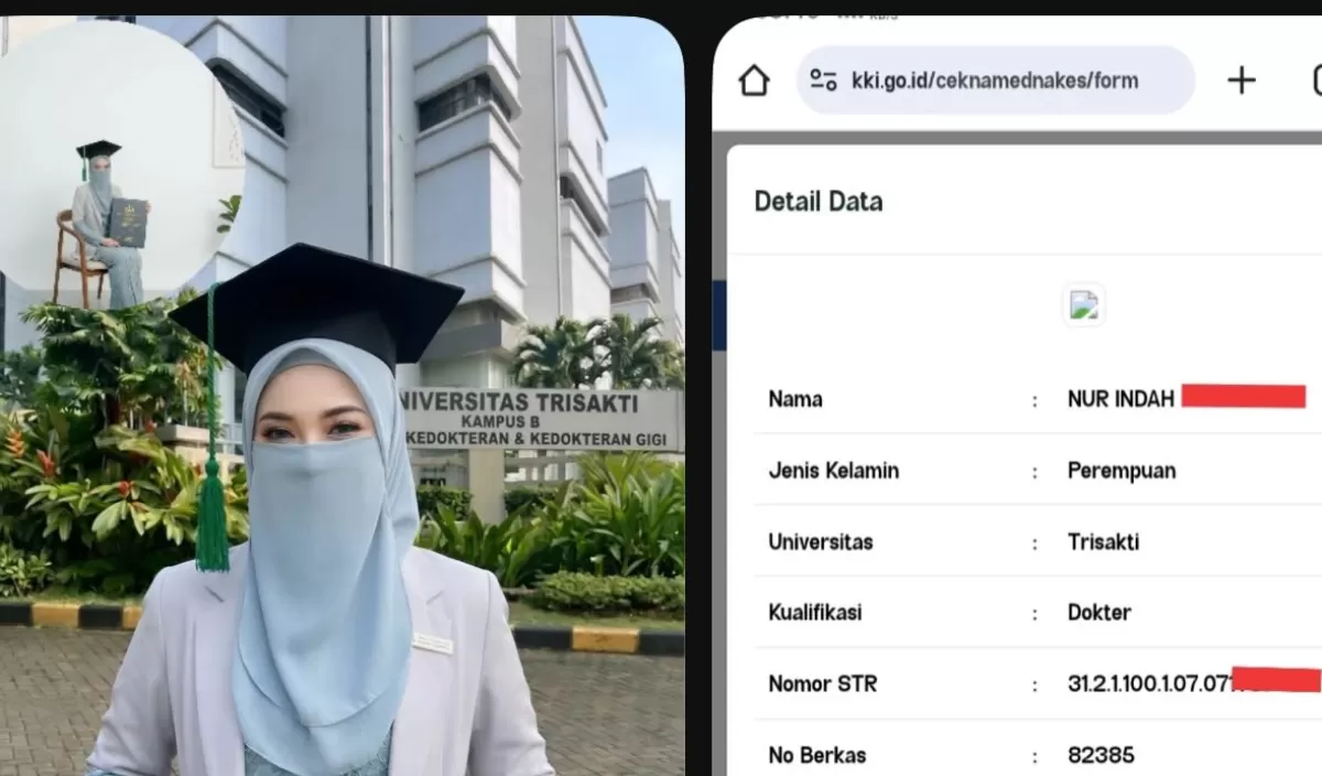 Kasus viral dokter gadungan Nur Indah yang mengaku lulusan FK Trisakti mengungkap manipulasi STR dan identitas AI. Simak fakta lengkapnya! (Tangkap layar Threads)