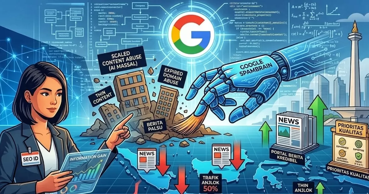 Ilustrasi SpamBrain Google AI (Foto: Livantara)