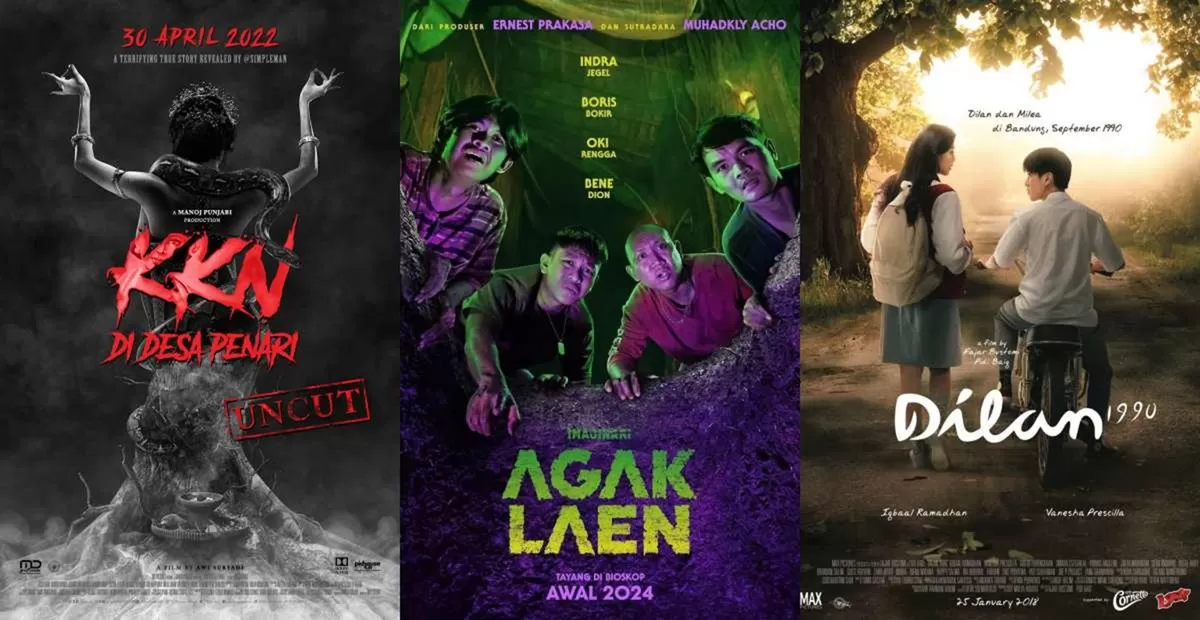 Rekor Baru Box Office! Ini 10 Film Indonesia Terlaris Sepanjang Masa. (Kolase Canva)